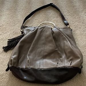 AqUA MADONNA Leather Satchel Handbag with Adjustbale Strap